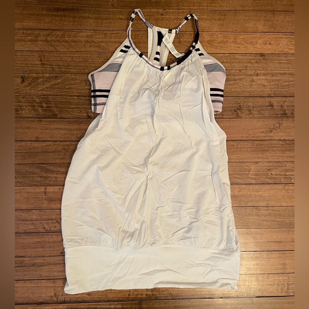 Lululemon no limits running workout shirt with built in bra